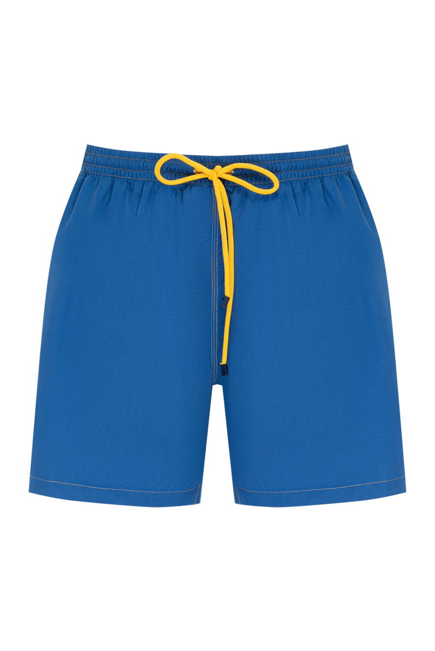 Svevo Blue men's beach shorts made of polyester - brand logo. 100% polyester. Closure: drawstring. two side pockets, one back pocket. Country of manufacture: Italy. Care: specialized cleaning - photo 1