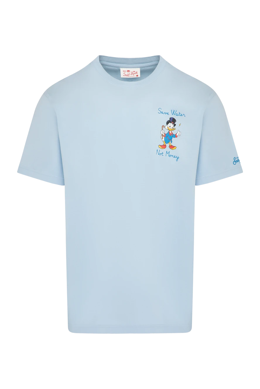 MC2 Saint Barth Men's blue T-shirt made of cotton - Donald Duck drawing, brand logo. Composition:100% cotton. Country of manufacture: Italy. Care: specialized cleaning - photo 1