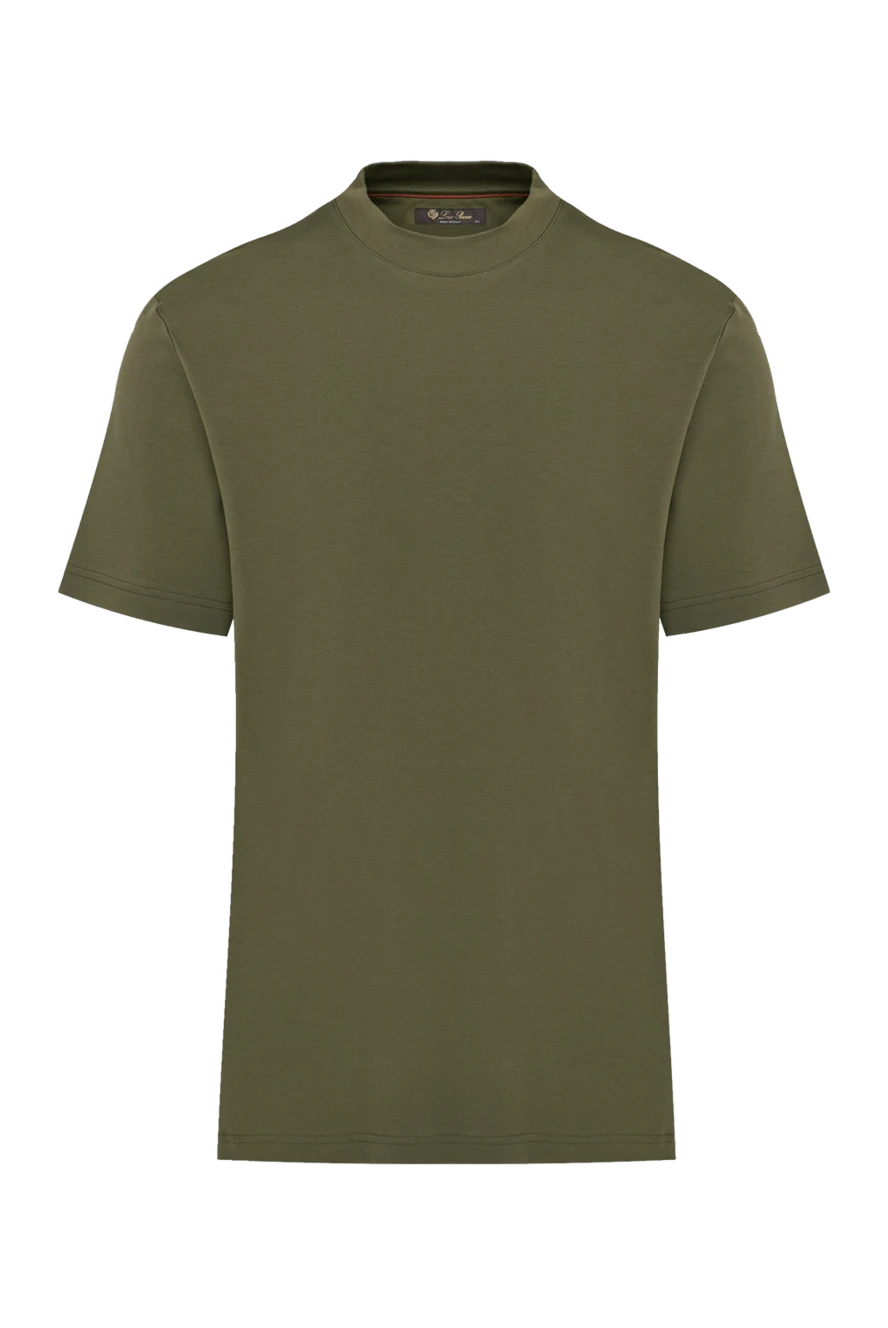 Loro Piana Men's green T-shirt made of cotton - 100% cotton. Country of manufacture: Italy. Care: specialized cleaning - photo 1