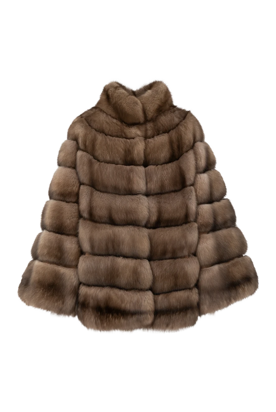 Giorgio Magnani Women's beige sable fur coat - 100% sable. Closure: buttons. two side pockets. Country of manufacture: Italy. Care: specialized cleaning - photo 1