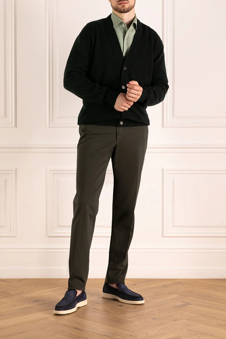 Mens black cashmere cardigan best sale