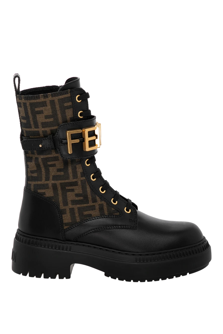 Fendi women s boots black made of genuine leather 179873 Women ankle boots Domino Online Store Ukraine