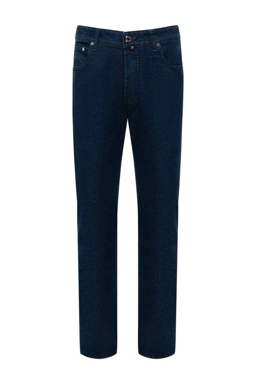 Jacob Cohen Men's blue jeans made of cotton and elastane - brand logo. 92% cotton, 8% elastane. zipper, button. two front pockets, two back pockets. Country of manufacture: Italy. Care: specialized cleaning - photo 1