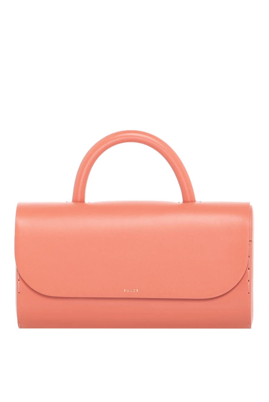 Salce197 Women's bag, pink, made of genuine leather - brand logo. 100% calfskin. Shoulder strap: 106-116cm. Closure: magnetic flap. Country of manufacture: Italy. Care: specialized cleaning - photo 1