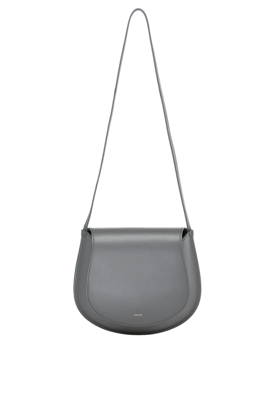 Salce197 Women's bag, gray, made of genuine leather - metal parts with mirror galvanic coating . 100% genuine leather. Closure: magnetic flap. Handles: shoulder strap. Country of manufacture: Italy. Care: specialized cleaning - photo 1