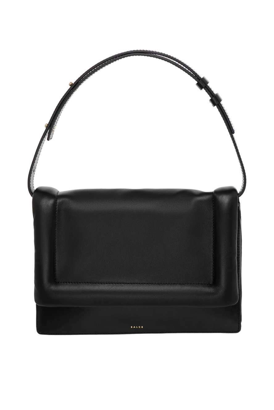 Salce197 Women's bag, black, made of genuine leather - 100% genuine leather. flap. Handles: adjustable shoulder strap. Country of manufacture: Italy. Care: specialized cleaning - photo 1