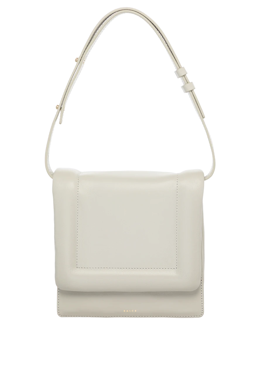 Salce197 Women's bag, white, made of genuine leather - 100% genuine leather. flap. Handles: adjustable shoulder strap. Country of manufacture: Italy. Care: specialized cleaning - photo 1