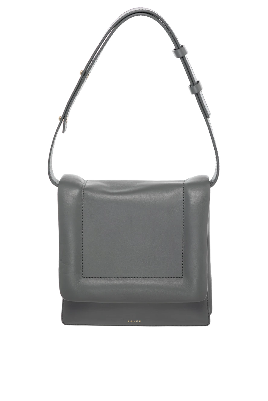 Salce197 Women's bag, gray, made of genuine leather - 100% genuine leather. flap. Handles: adjustable shoulder strap. Country of manufacture: Italy. Care: specialized cleaning - photo 1