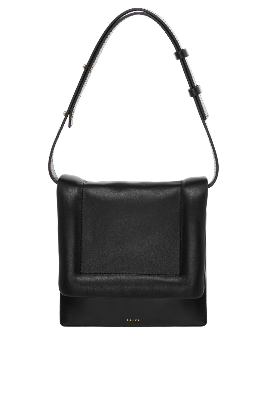 Salce197 Women's bag, black, made of genuine leather - 100% genuine leather. flap. Handles: adjustable shoulder strap. Country of manufacture: Italy. Care: specialized cleaning - photo 1