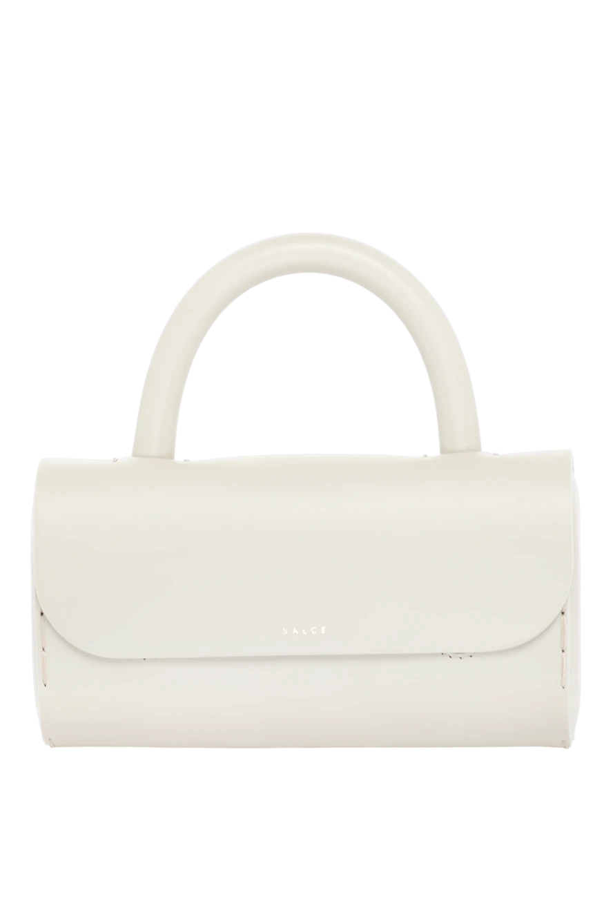 Salce197 Women's white bag made of genuine leather - 100% genuine leather. Closure: magnetic flap. Slip credit card pocket. Handles: Reinforced handle, adjustable and removable shoulder strap. Country of manufacture: Italy. Care: specialized cleaning - photo 1