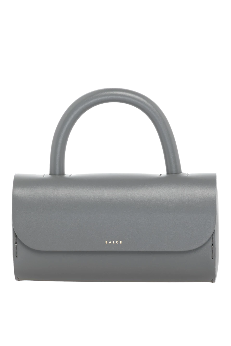 Salce197 Women's bag, gray, made of genuine leather - 100% genuine leather. Closure: magnetic flap. Slip credit card pocket. Handles: Reinforced handle, adjustable and removable shoulder strap. Country of manufacture: Italy. Care: specialized cleaning - photo 1