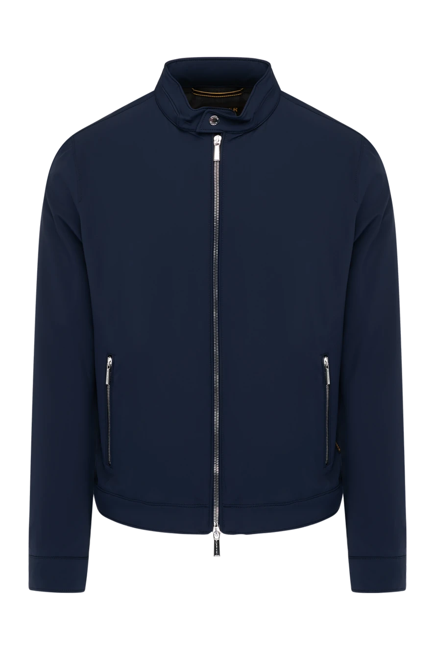 Moorer Men's blue jacket made of polyamide and polyurethane - 88% polyamide, 12% polyurethane. Closure: zipper. two side pockets. Country of manufacture: Italy. Care: specialized cleaning - photo 1