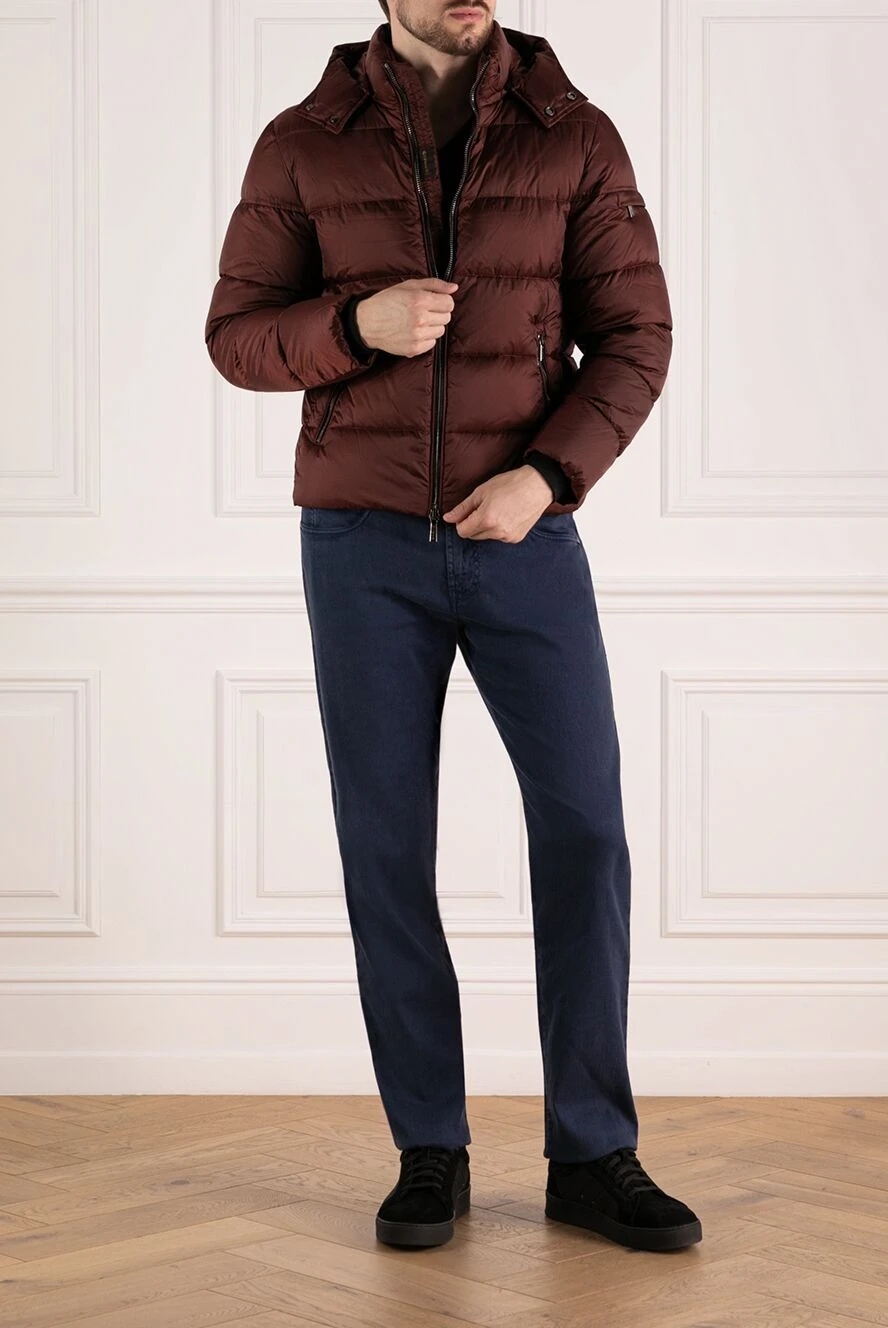 Burgundy down jacket men's best sale