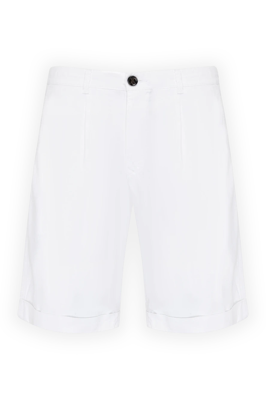 Moorer White men's shorts made of cotton and elastane - 96% cotton, 4% elastane. buttons, zipper. two front pockets, two back pockets. Country of manufacture: Italy. Care: specialized cleaning - photo 1