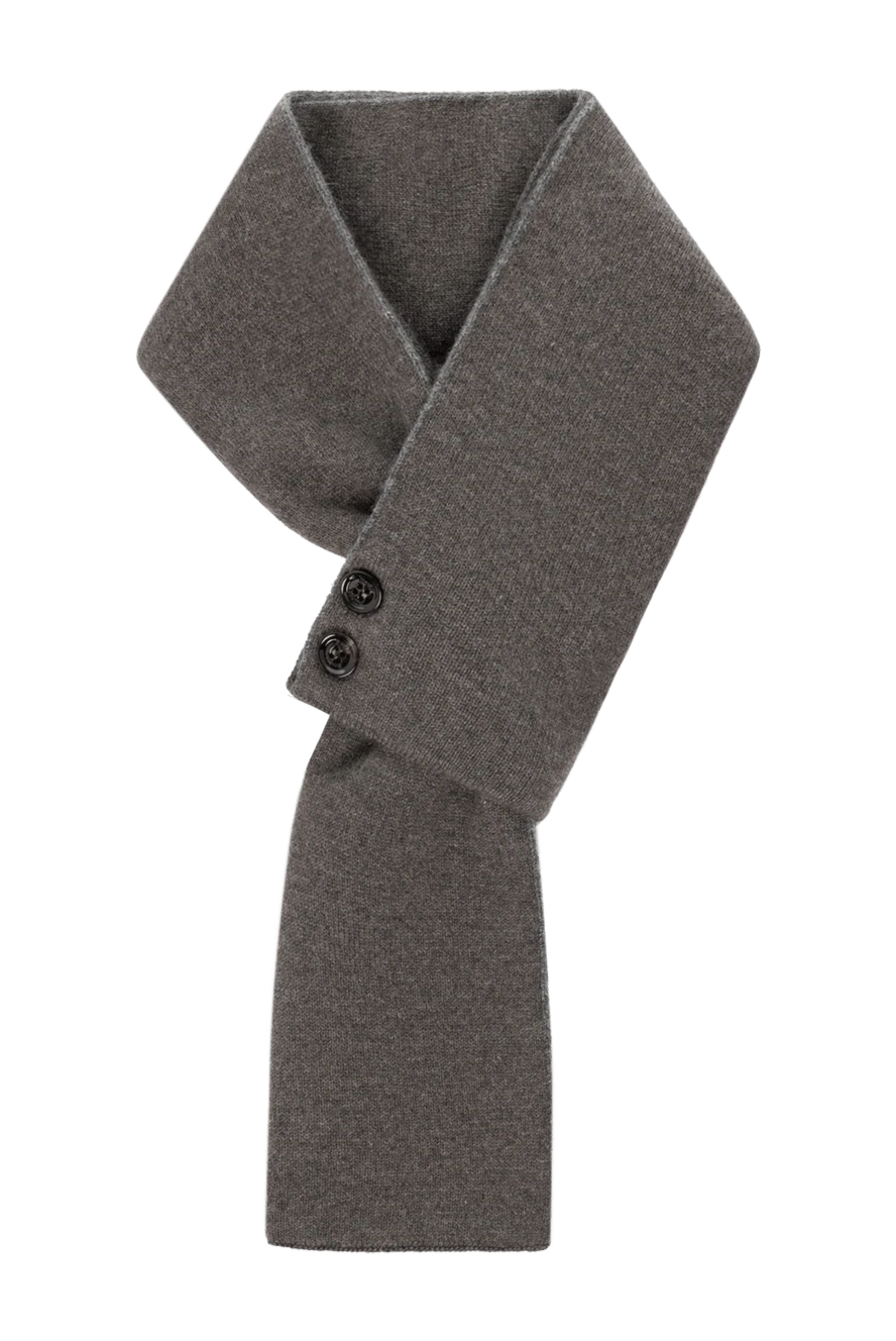 Moorer Men's gray cashmere scarf with buttons - 100% cashmere. Closure: buttons. Country of manufacture: Italy. Care: specialized cleaning - photo 1