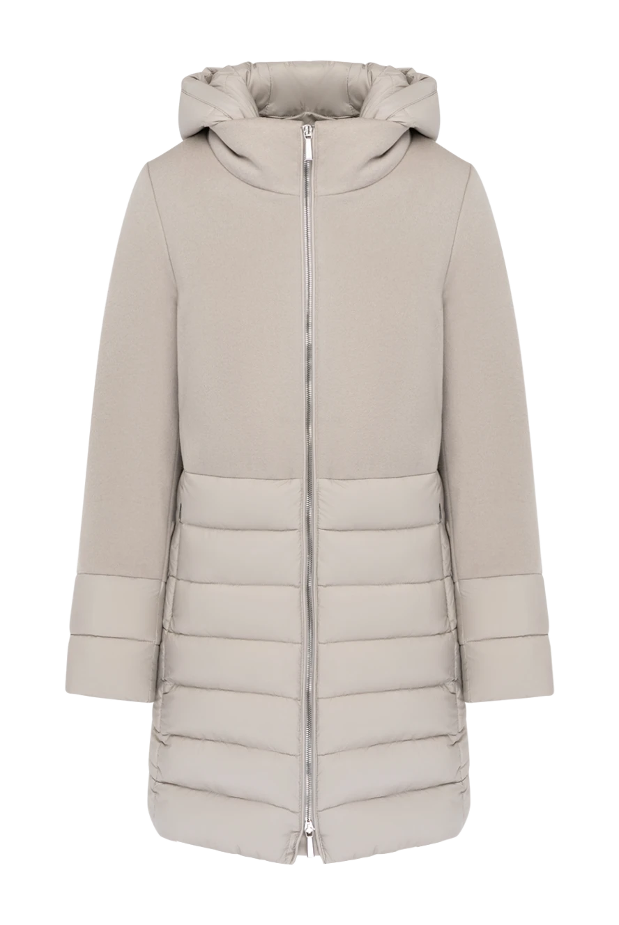 Moorer Women s gray down jacket made of wool and cashmere