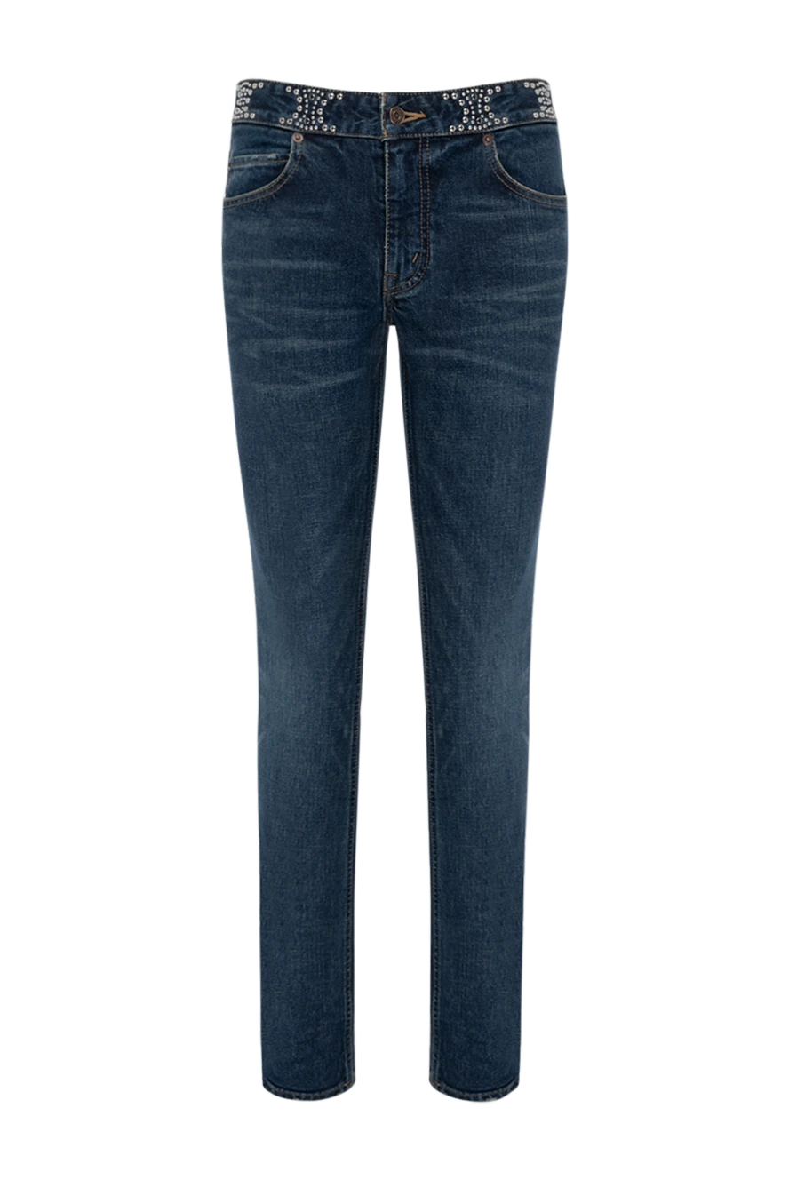 Celine Women's blue jeans made of cotton and elastane. - worn effect. 98% cotton, 2% elastane. zipper, button. two side pockets, two back pockets. Country of manufacture: Italy. Care: specialized cleaning - photo 1