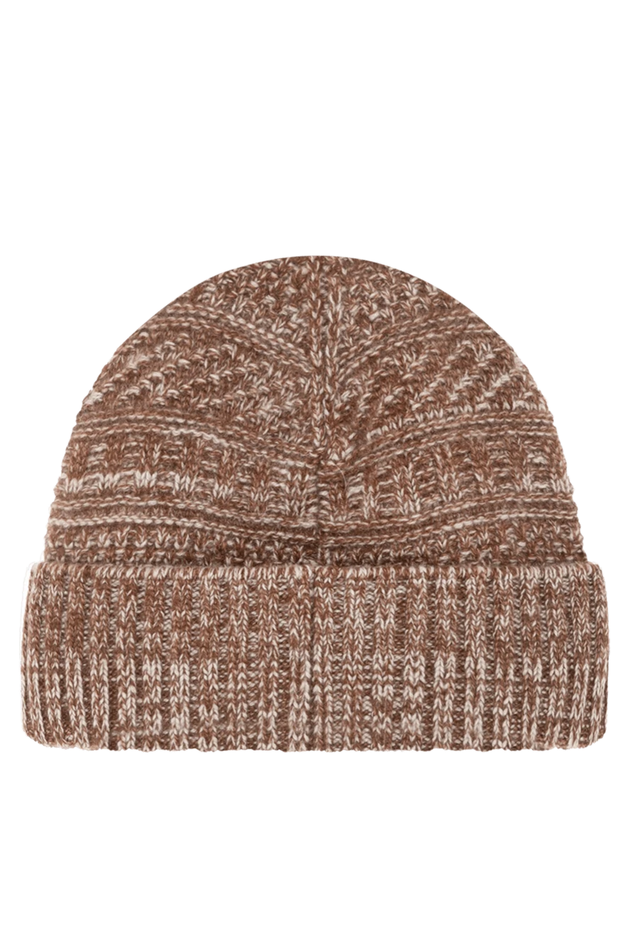 Loro Piana men's knitted brown cashmere hat 180428 — Men a cap