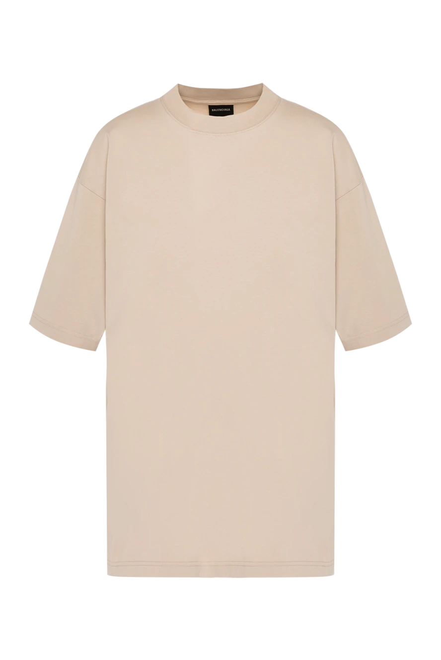 Balenciaga Beige cotton T-shirt for women - 100% cotton. Country of manufacture: Italy. Care: specialized cleaning - photo 1