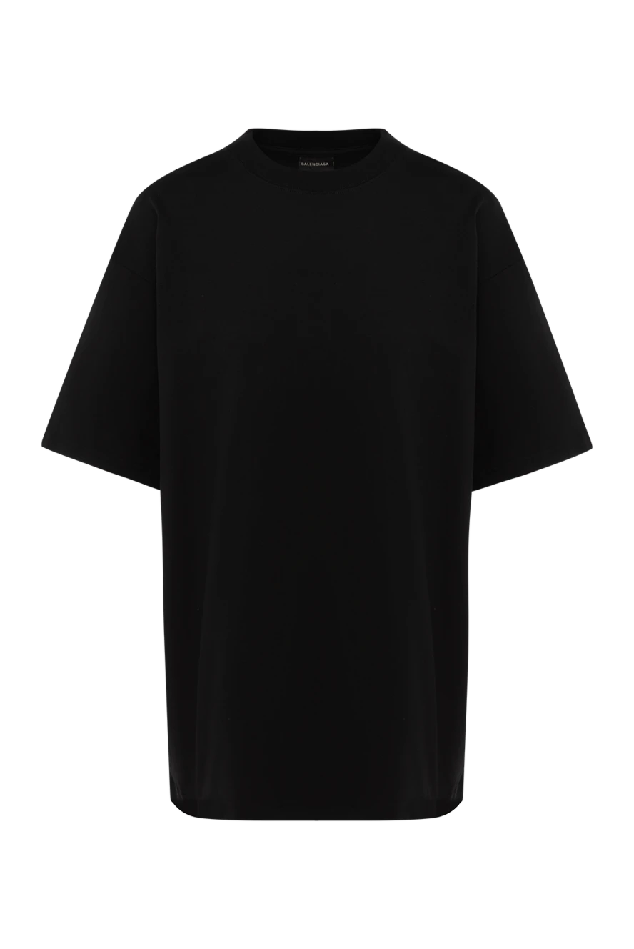 Balenciaga Black cotton T-shirt for women - 100% cotton. Country of manufacture: Italy. Care: specialized cleaning - photo 1