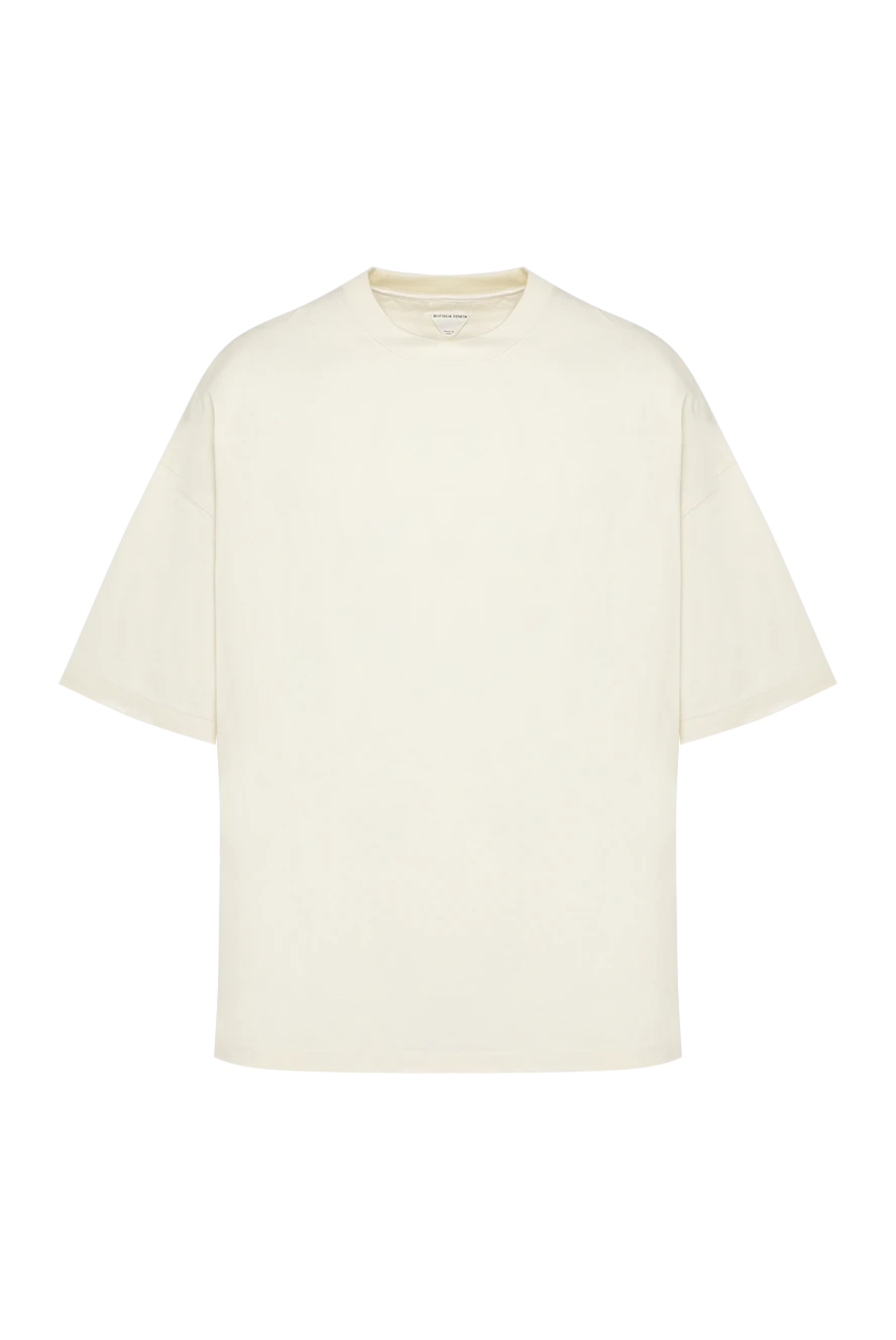 Bottega Veneta Oversized men's T-shirts light yellow - Composition: 100% cotton. Country of manufacture: Italy. Care: specialized cleaning - photo 1