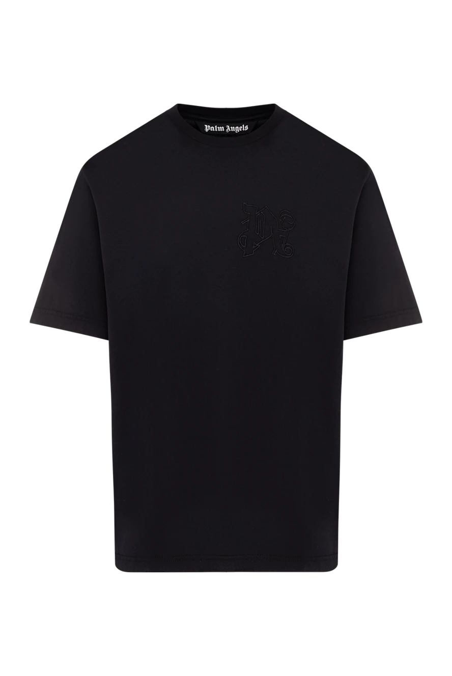 Palm Angels Men's black T-shirt - brand logo. 100% cotton. Country of manufacture: Italy. Care: specialized cleaning - photo 1