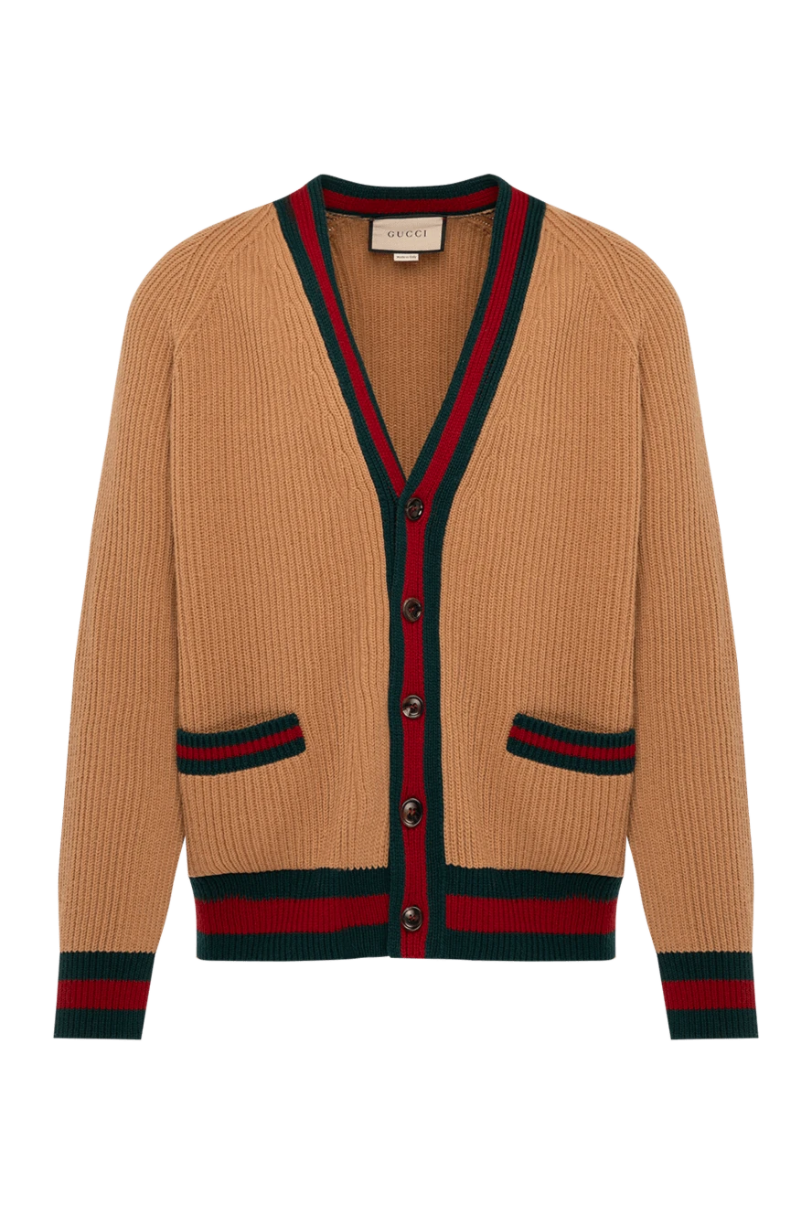 Gucci men s brown wool cardigan 180500 Men cardigan Domino Online Store Ukraine