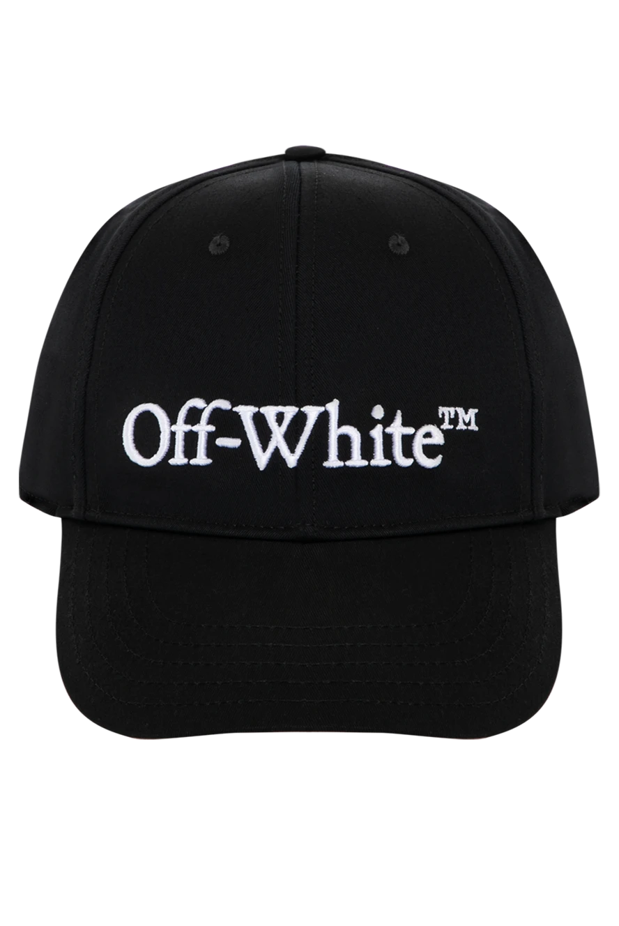 Off-White Men's black cotton cap with logo - brand logo . 100% cotton. Country of manufacture: Italy. Care: specialized cleaning - photo 1