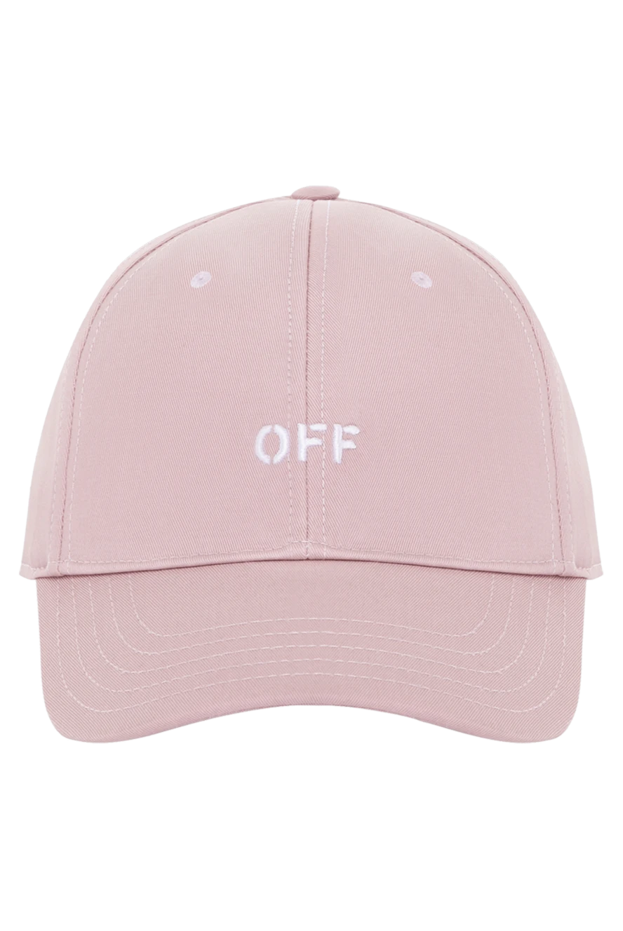 Off-White Women's pink cap made of cotton - brand logo. 100% cotton. Country of manufacture: Italy. Care: specialized cleaning - photo 1