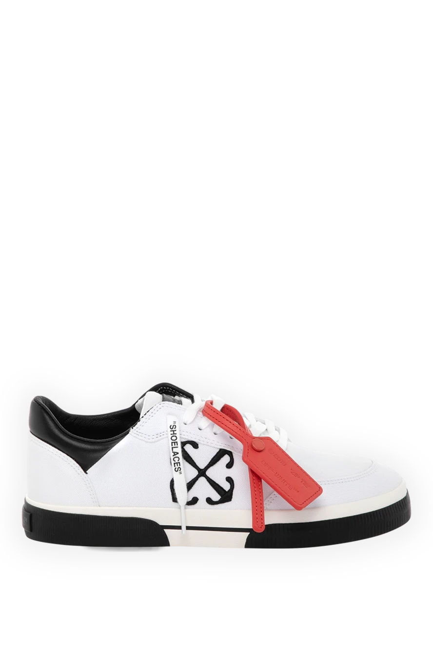 Off-White Sneakers for men white - brand logo, contrast sole, contrast heel. 70% genuine leather, 20% cotton, 10% polyamide. Closure: laces. Country of manufacture: Italy. Care: specialized cleaning - photo 1