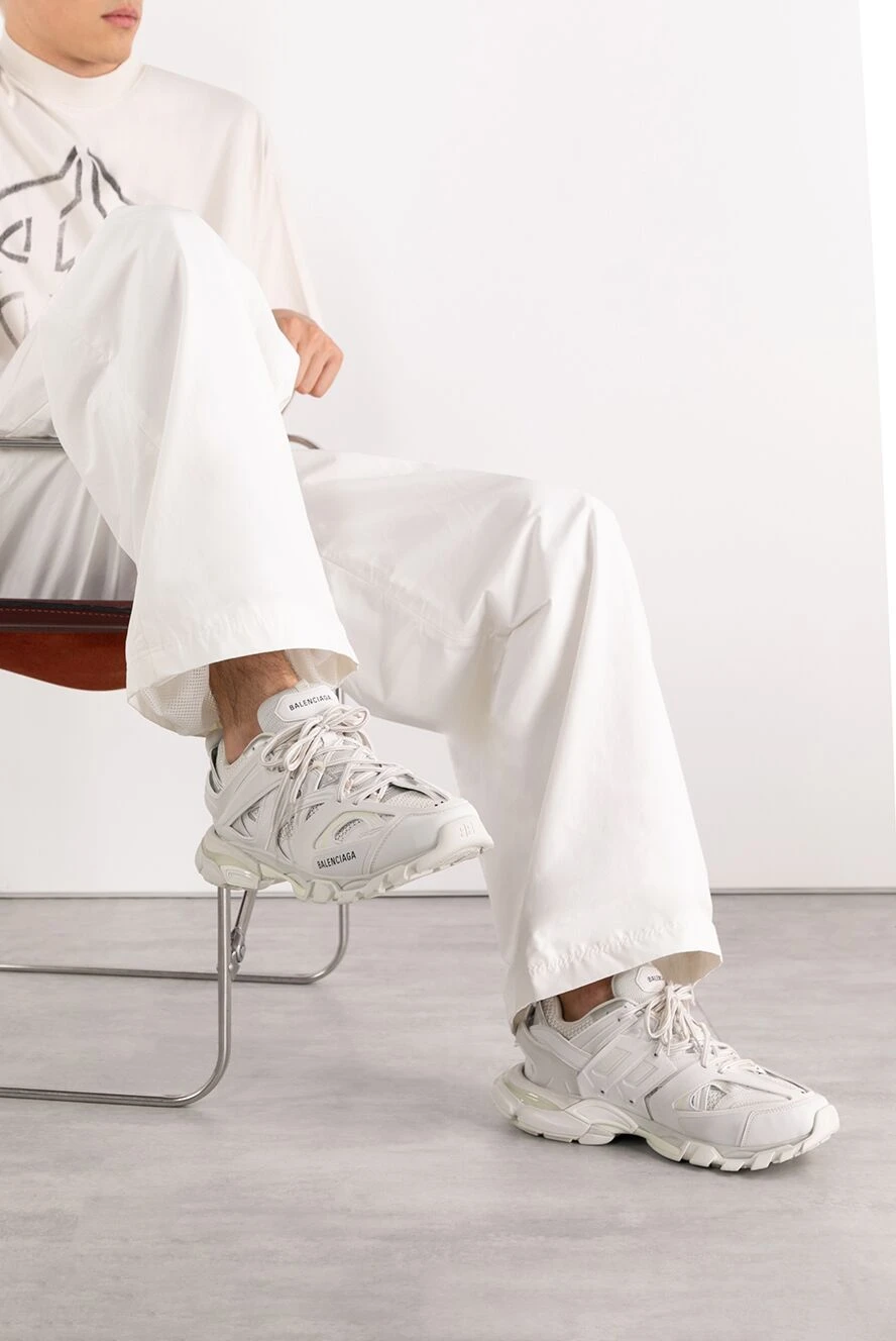 【関税&送料込】Balenciaga Sneakers White Balenciaga white men's sneakers made of genuine leather and
