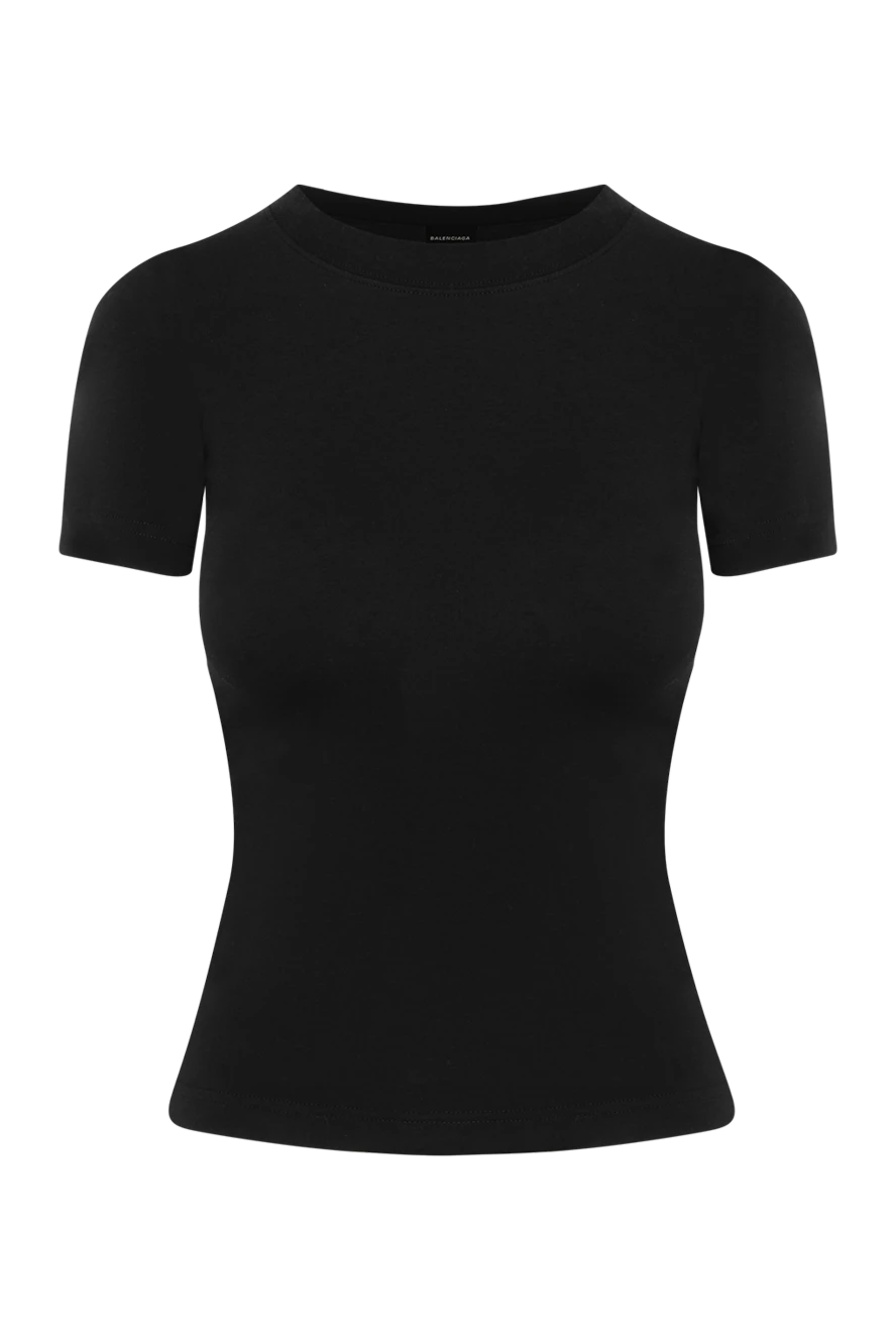 Balenciaga Women's T-shirt with a logo. - 95% cotton, 5% elastane. Country of manufacture: Italy. Care: specialized cleaning - photo 1