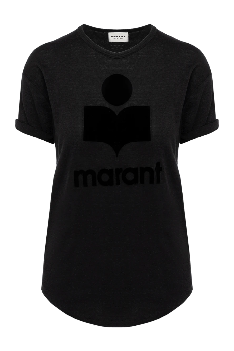 Isabel Marant Women's T-shirt with a logo. - brand logo. 100% linen. Country of manufacture: Italy. Care: specialized cleaning - photo 1