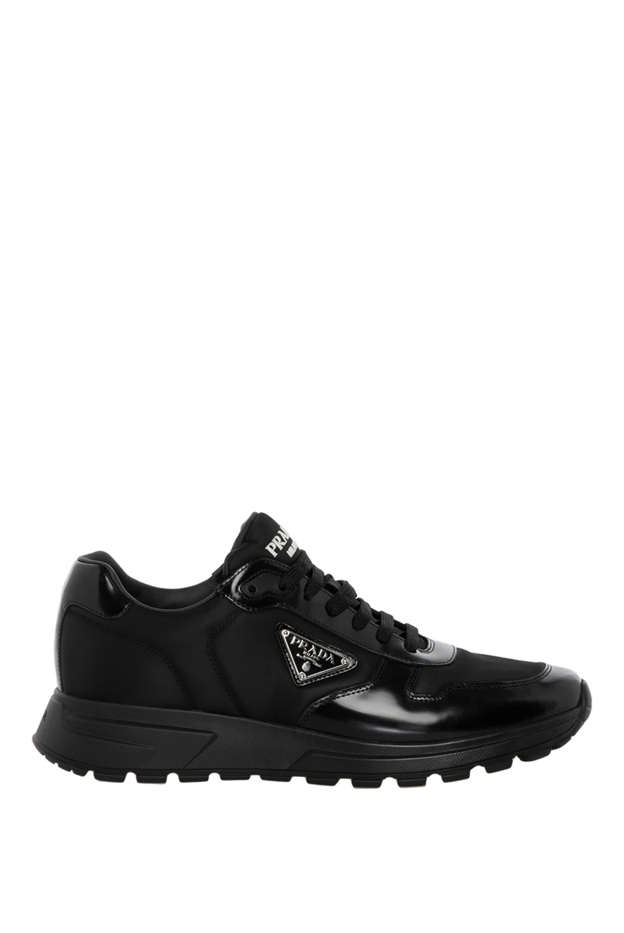 Mens black prada sneakers hotsell