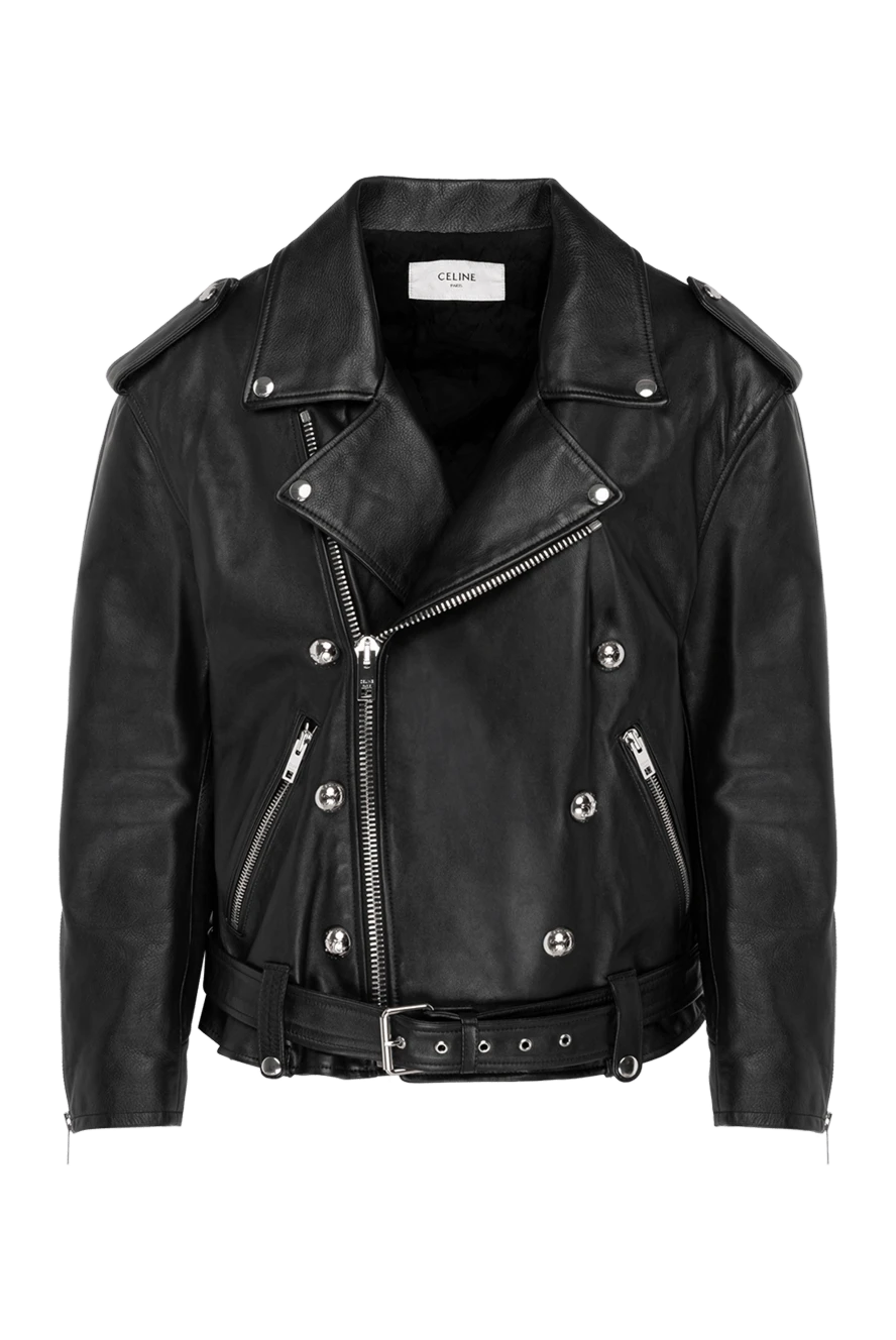 Celine women s black jacket made of genuine leather 180655 Women leather jackets Domino Online Store Ukraine