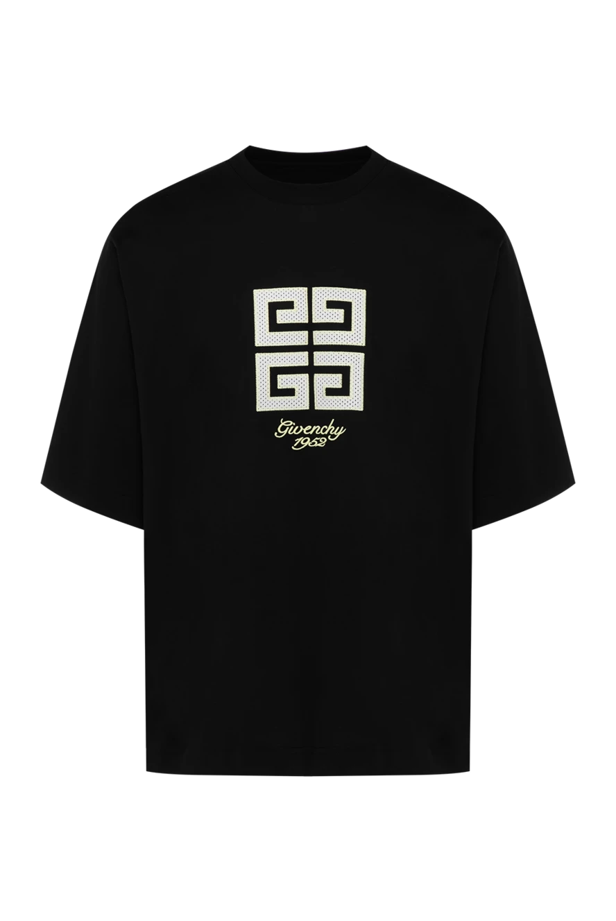 Givenchy Men's black T-shirts with print - brand logo, print. 100% cotton. Country of manufacture: Italy. Care: specialized cleaning - photo 1