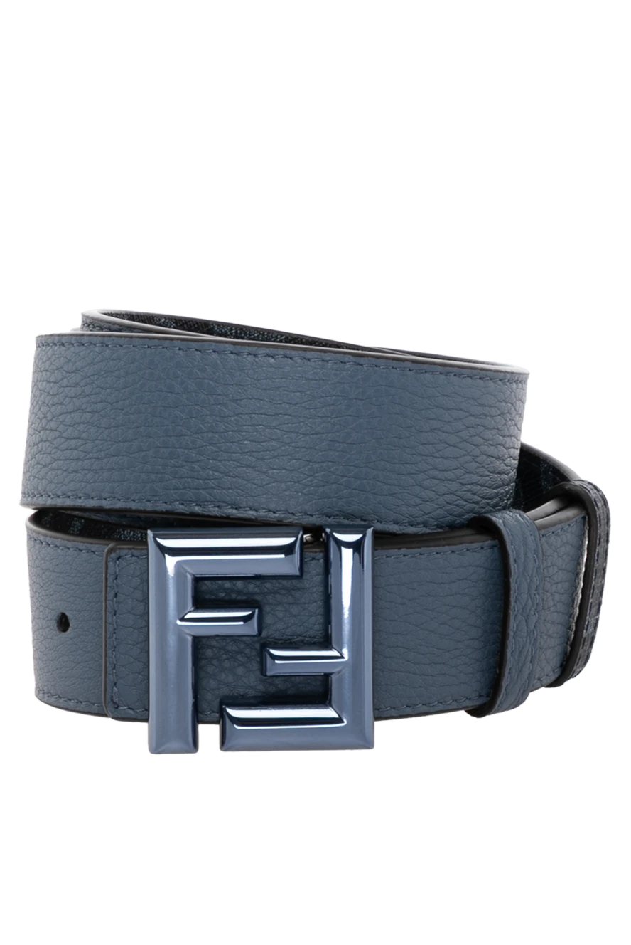 Fendi men s blue belt made of genuine leather 180706 Men belts and braces Domino Online Store Ukraine