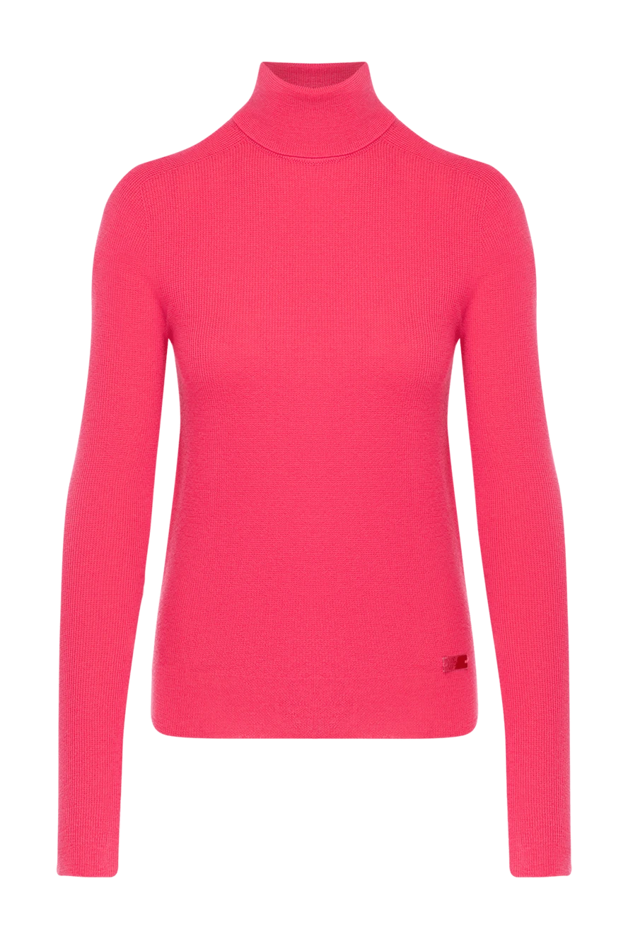 Balmain Women's golf wool pink with logo - brand logo. 100% wool. Country of manufacture: Italy. Care: specialized cleaning - photo 1