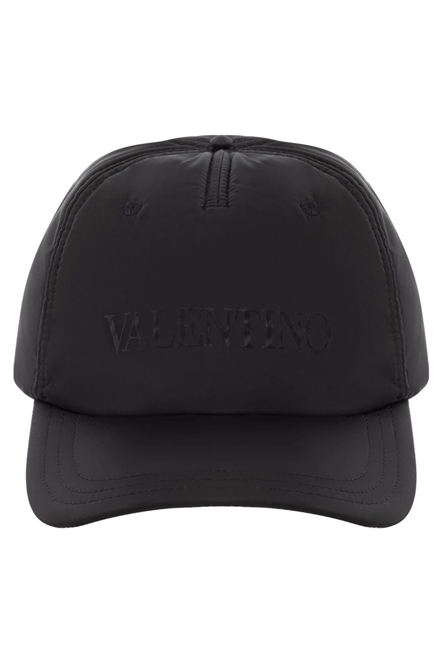 Valentino Men's cap black - brand logo. 100% polyamide. Country of manufacture: Italy. Care: specialized cleaning - photo 1