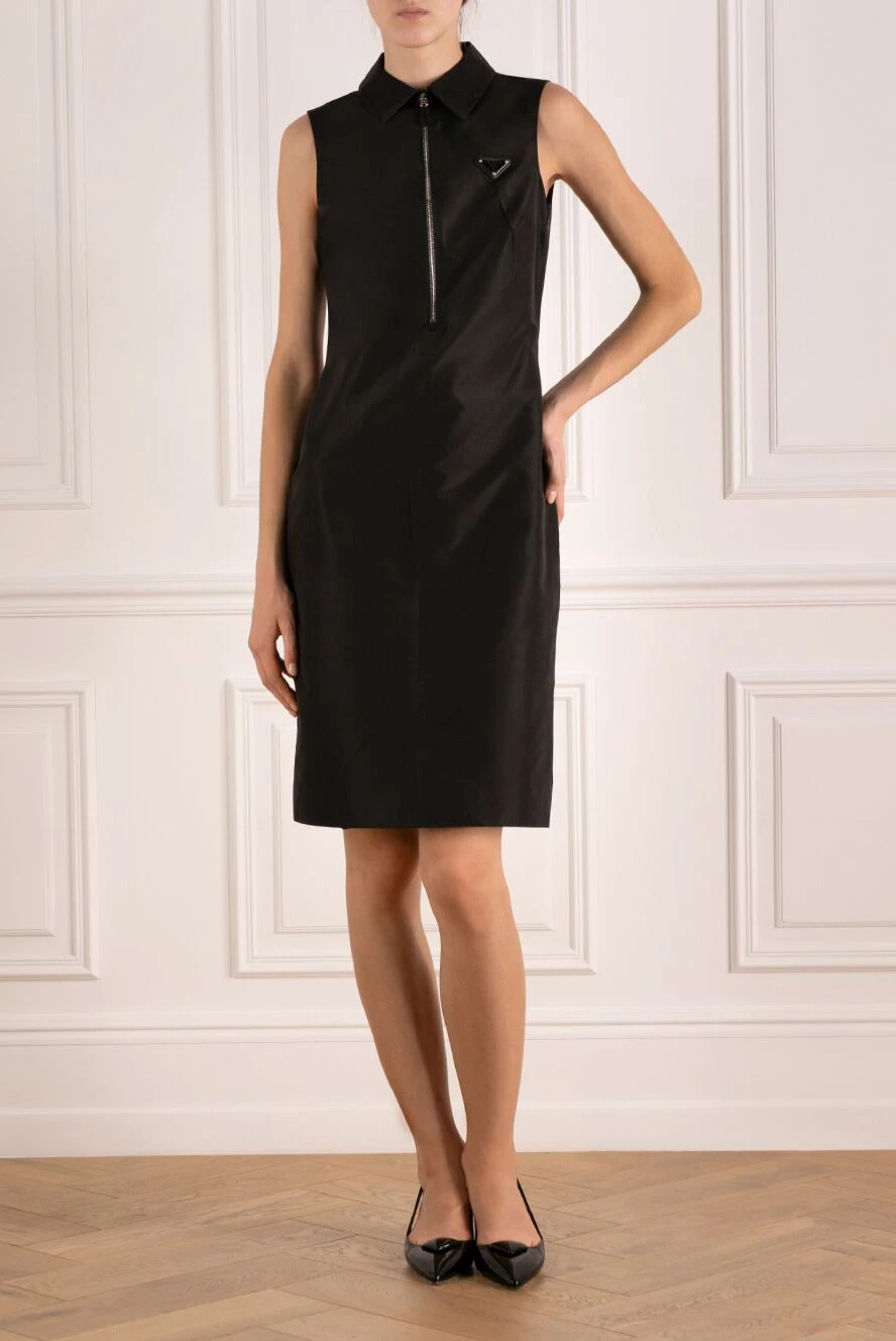 ワンピース PRADA DRESS (33582RSOOO13X6 F0009) Prada Lace Poplin Mini Dress - F0009 Bianco | Editorialist