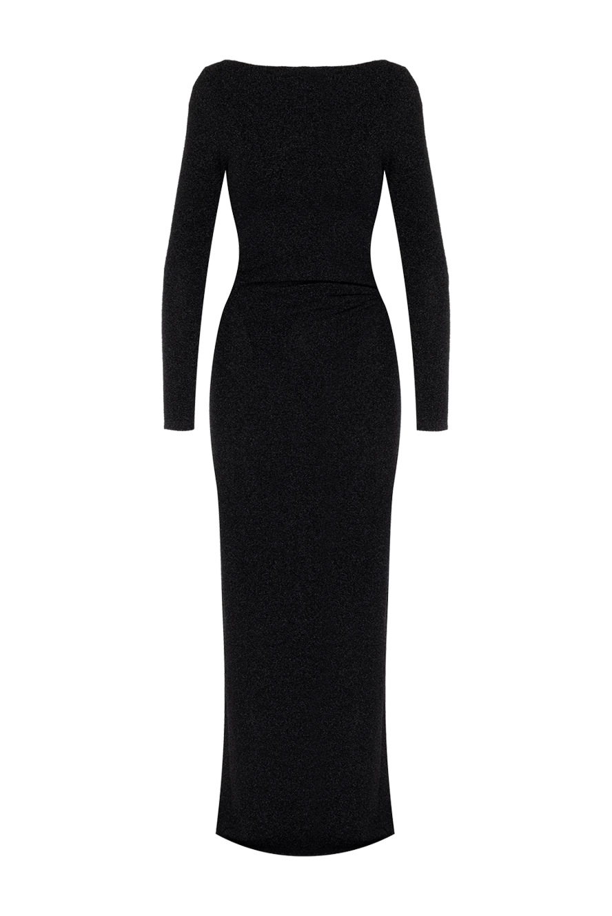 Fleur de Paris Black knitted dress with an open back - 70% polyamide, 5% spandex, 25% metal. Closure: zipper. Country of manufacture: Italy. Care: specialized cleaning - photo 1