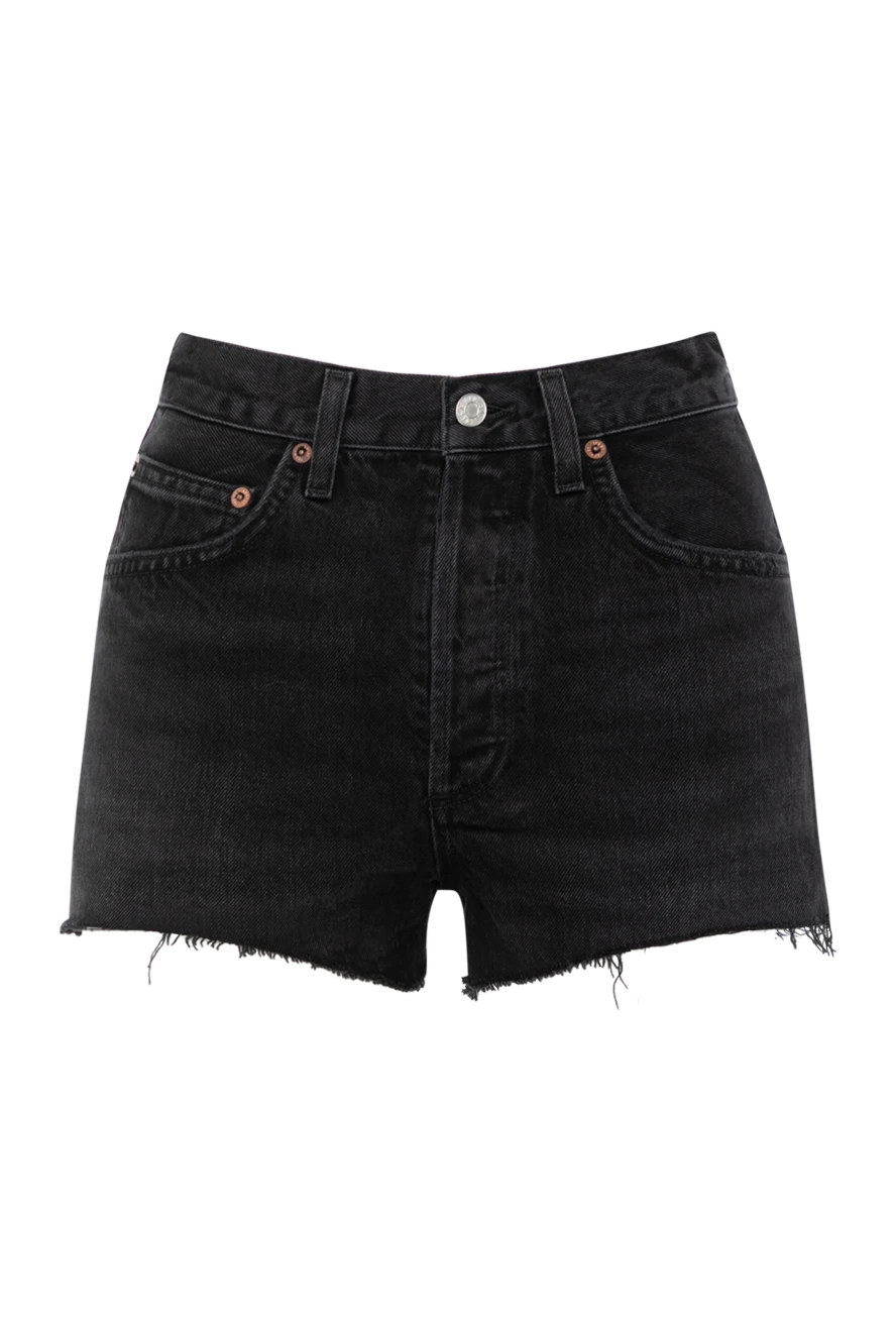 Citizens of Humanity Black denim shorts for women - 100% cotton. Closure: button, zipper. two side pockets, two back pockets. Country of manufacture: Italy. Care: specialized cleaning - photo 1