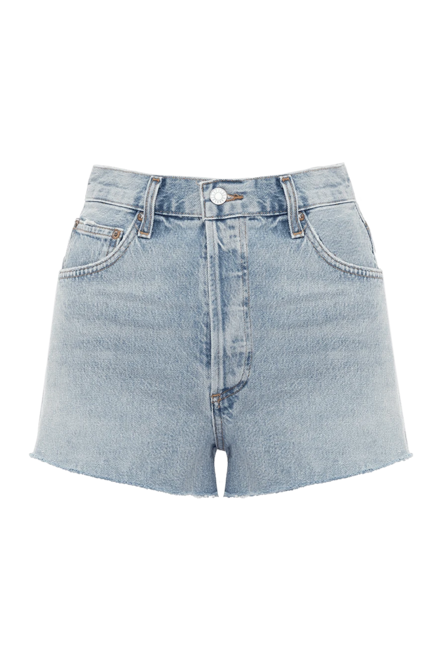 Citizens of Humanity Women's blue denim shorts - 100% cotton. Closure: button, zipper. two side pockets, two back pockets. Country of manufacture: Italy. Care: specialized cleaning - photo 1