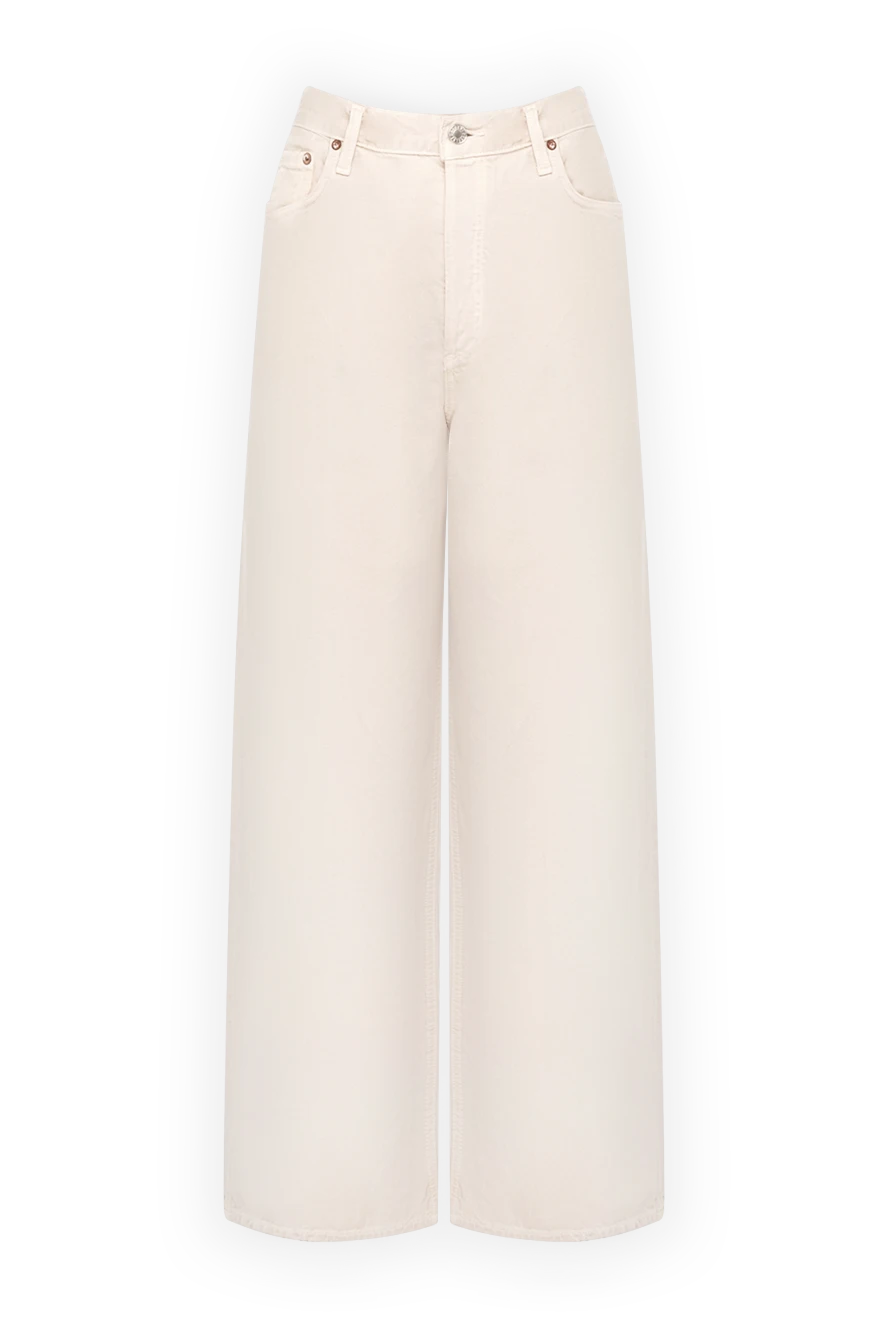 Citizens of Humanity Women's beige cotton jeans - 100% cotton. two front pockets, two back pockets. Closure: button, zipper. Country of manufacture: Italy. Care: specialized cleaning - photo 1