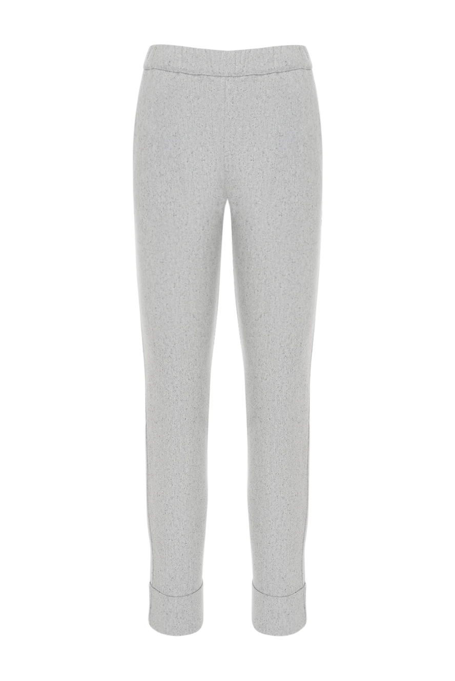 D.Exterior Pants for women gray combined - 33% wool, 12% silk, 3% elastane, 36% viscose. Closure: elastic. two front pockets. Country of manufacture: Italy. Care: specialized cleaning - photo 1