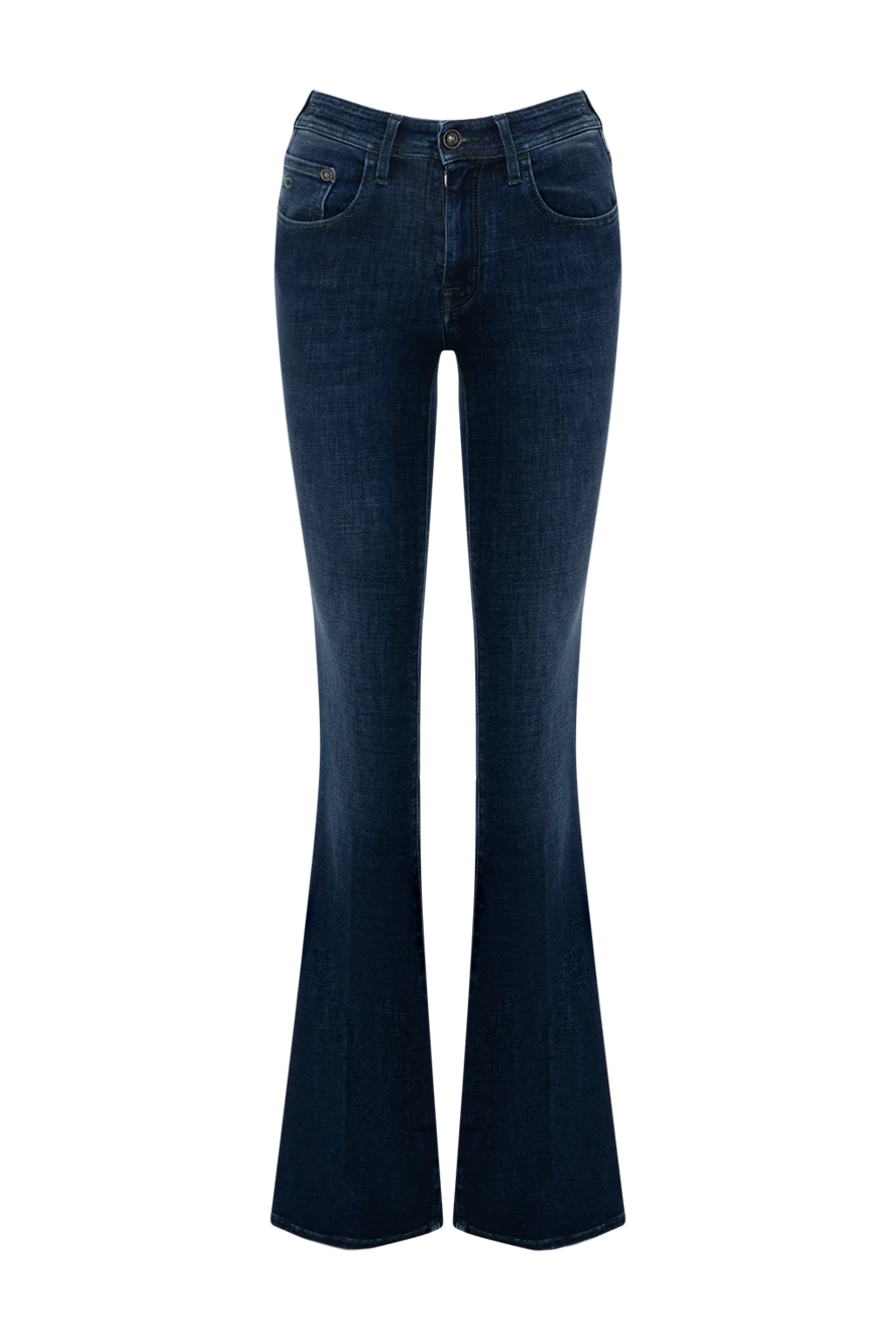 Jacob Cohen Flared jeans for women blue - 78% cotton, 3% elastane, 19% polyester. two front pockets, two back pockets. Closure: button, zipper. Country of manufacture: Italy. Care: specialized cleaning - photo 1