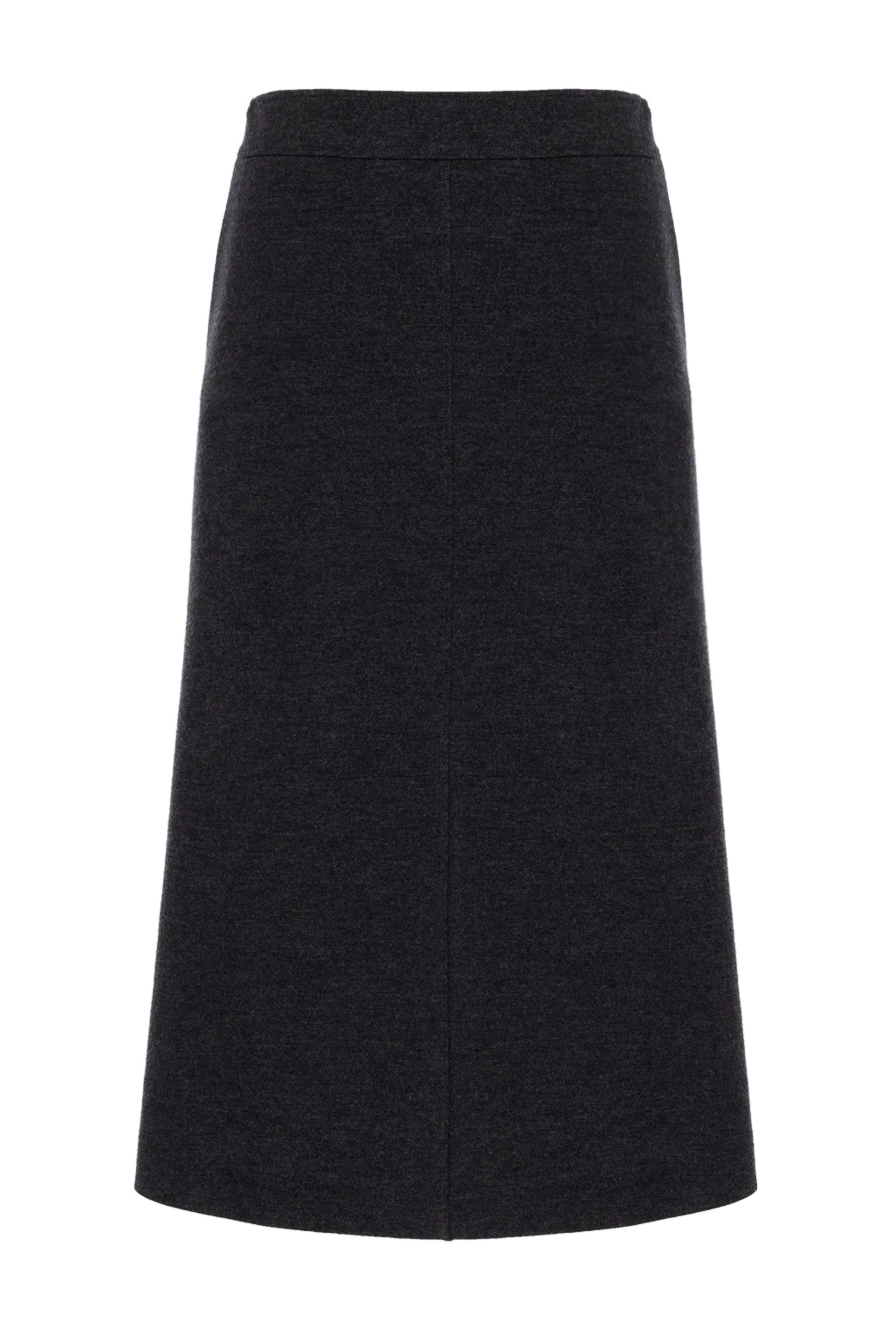 Brunello Cucinelli Long cashmere maxi skirt gray - 96% cashmere, 4% polyester. Closure: zipper. two side pockets. Country of manufacture: Italy. Care: specialized cleaning - photo 1