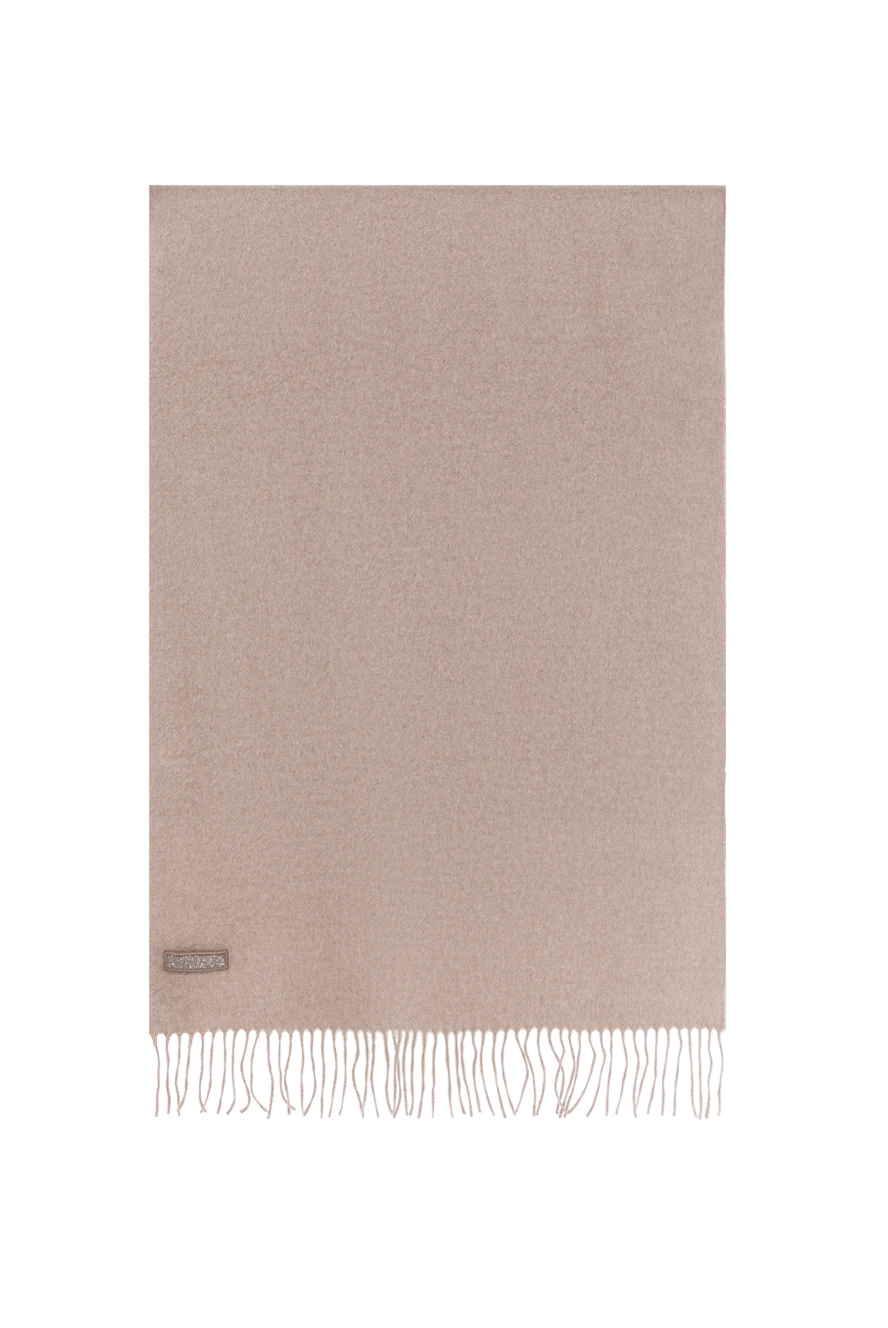Brunello Cucinelli Women's scarf with fringed silk brown - fringe. 100% silk. Country of manufacture: Italy. Care: specialized cleaning - photo 1