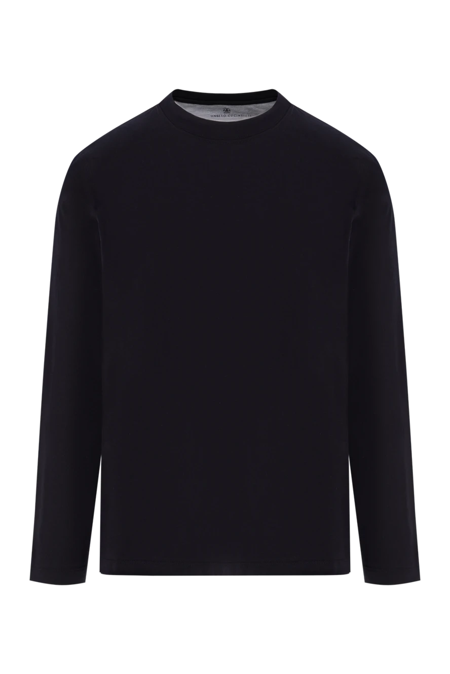 Brunello Cucinelli Cotton Jersey Crew Neck Sweatshirt Blue Men's - 100% cotton. Country of manufacture: Italy. Care: specialized cleaning - photo 1