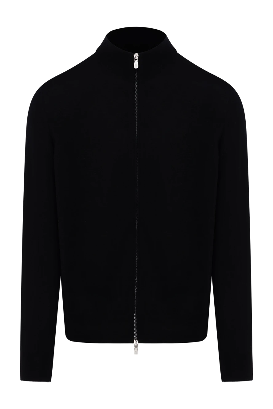 Brunello Cucinelli Кардиган черный из шерсти и кашемира - 70% кашемир, 30% шелк. молния. Страна производитель: Италия. Уход: специализированная чистка - фото 1